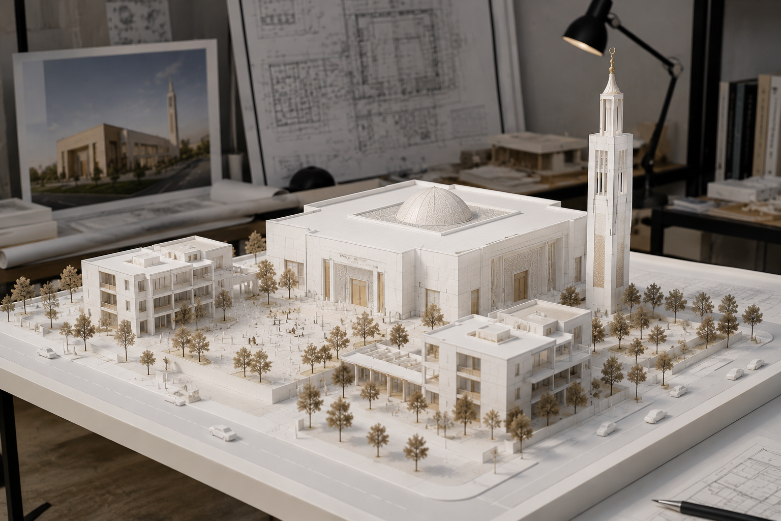 Maquette d'étude de la mosquée du Franc-Moisin